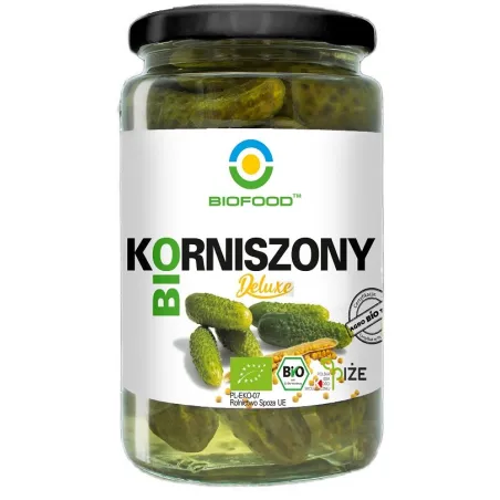 Ogórki korniszony Deluxe bezglutenowe BIO 700 g – Bio Food