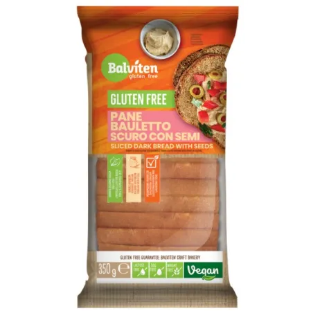CHLEB CIEMNY Z ZIARNAMI KROJONY BEZGLUTENOWY 350 g - BALVITEN