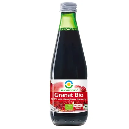 Sok z Granatu NFC BIO 300 ml - Bezglutenowy, Ekologiczny