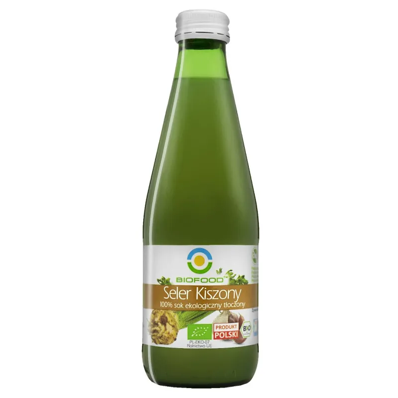 Sok z selerów kiszonych NFC bezglutenowy BIO 300 ml – BioFood