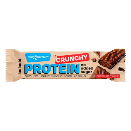 Baton proteinowy crunchy kakaowy w czekoladzie mlecznej 40 g – Maxsport