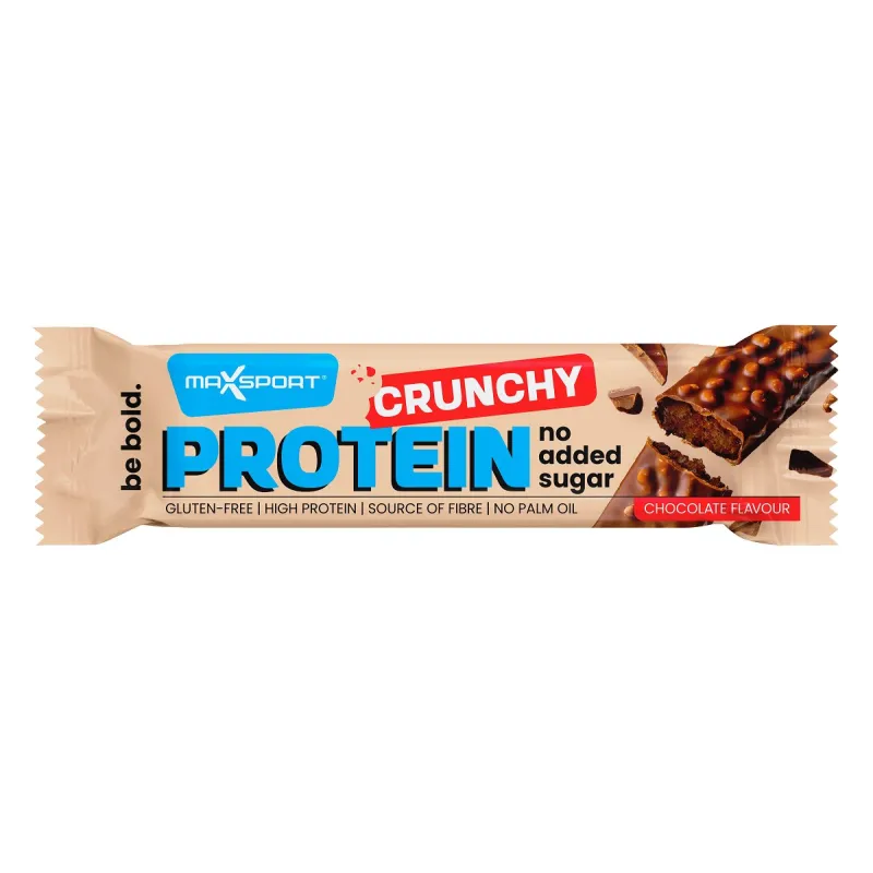 Baton proteinowy crunchy kakaowy w czekoladzie mlecznej 40 g – Maxsport
