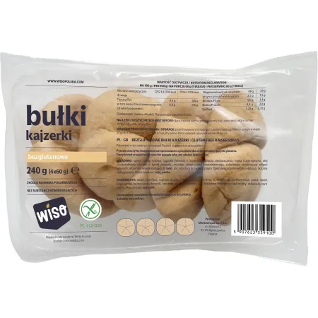 Bułki kajzerki bezglutenowe 4 szt (240 g) – WISO