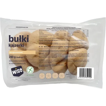 Bułki kajzerki bezglutenowe 4 szt (240 g) – WISO