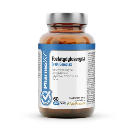FOSFATYDYLOSERYNA BRAIN COMPLEX BEZGLUTENOWA 60 KAPSUŁEK - PHARMOVIT (CLEAN LABEL)