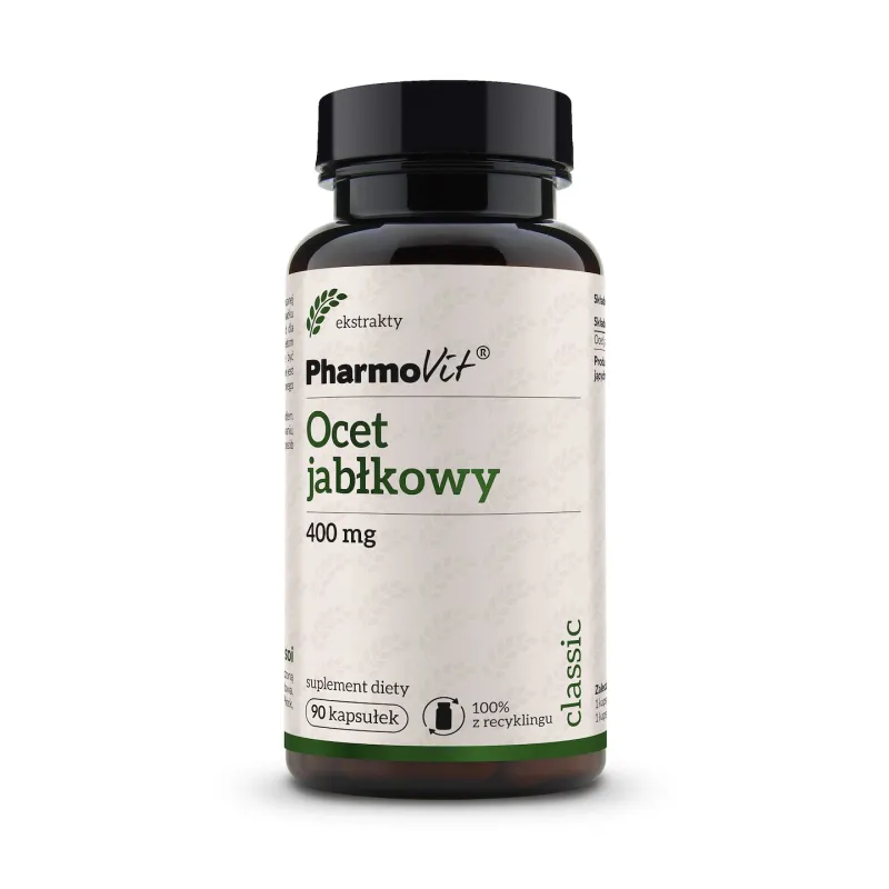 OCET JABŁKOWY (400 mg) BEZGLUTENOWY 90 KAPSUŁEK - PHARMOVIT (CLASSIC)