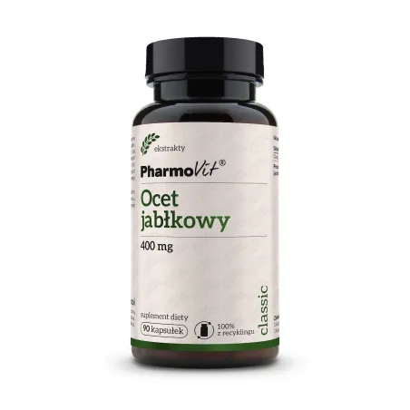 OCET JABŁKOWY (400 mg) BEZGLUTENOWY 90 KAPSUŁEK - PHARMOVIT (CLASSIC)