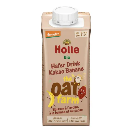 NAPÓJ OWSIANY BANAN - KAKAO BEZ DODATKU CUKRÓW BEZGLUTENOWY OD 1 ROKU DEMETER BIO 200 ml - HOLLE