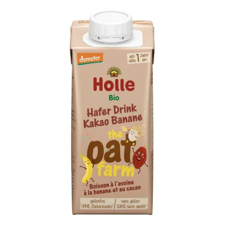NAPÓJ OWSIANY BANAN - KAKAO BEZ DODATKU CUKRÓW BEZGLUTENOWY OD 1 ROKU DEMETER BIO 200 ml - HOLLE
