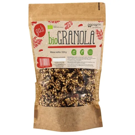 Granola z Goji BIO 320 g - Bez Cukru, Bezglutenowa, Wegańska