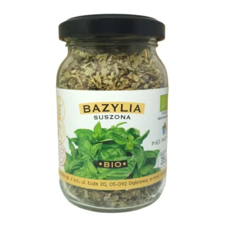 BAZYLIA SUSZONA BEZGLUTENOWA BIO 35 g - PIĘĆ PRZEMIAN