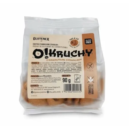 CIASTKA Z CZEKOLADĄ BEZGLUTENOWE O!KRUCHY 90 g - GLUTENEX