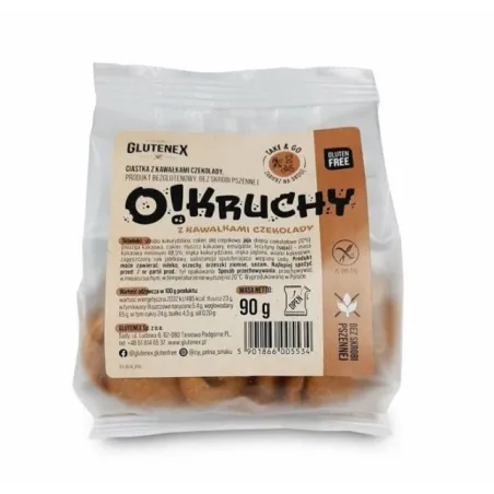 CIASTKA Z CZEKOLADĄ BEZGLUTENOWE O!KRUCHY 90 g - GLUTENEX