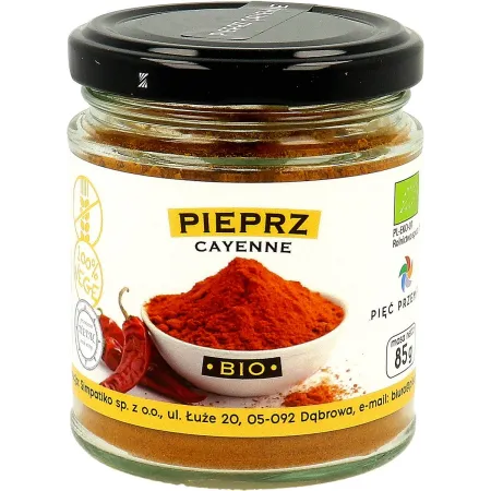 PIEPRZ CAYENNE BEZGLUTENOWY BIO 85 g - PIĘĆ PRZEMIAN