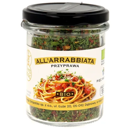 PRZYPRAWA ALL'ARRABBIATA BEZGLUTENOWA BIO 55 g - PIĘĆ PRZEMIAN