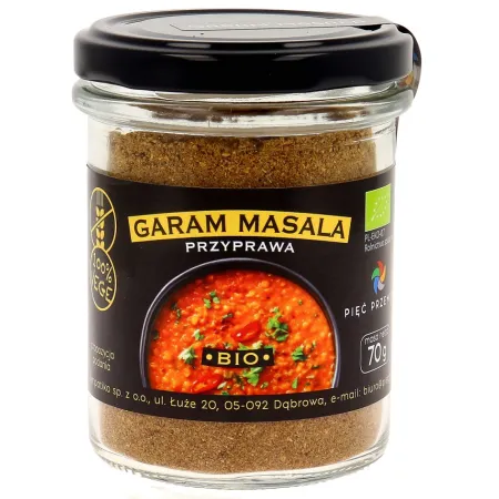 GARAM MASALA BEZGLUTENOWA BIO 70 g - PIĘĆ PRZEMIAN