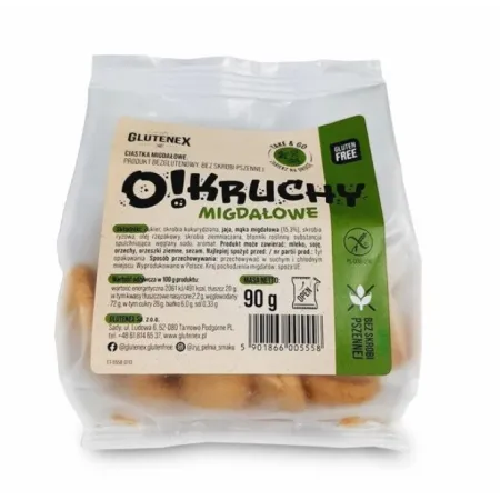CIASTKA MIGDAŁOWE BEZGLUTENOWE O!KRUCHY 90 g - GLUTENEX