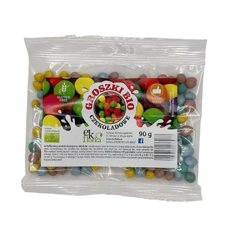 GROSZKI W CZEKOLADZIE BEZGLUTENOWE BIO 90 g - EKOFLORKA