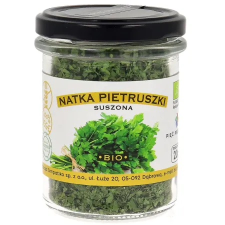 NATKA PIETRUSZKI SUSZONA BEZGLUTENOWA BIO 20 g - PIĘĆ PRZEMIAN