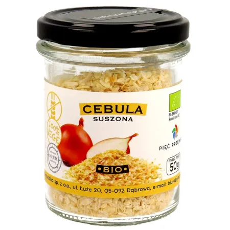 CEBULA SUSZONA BEZGLUTENOWA BIO 50 g - PIĘĆ PRZEMIAN