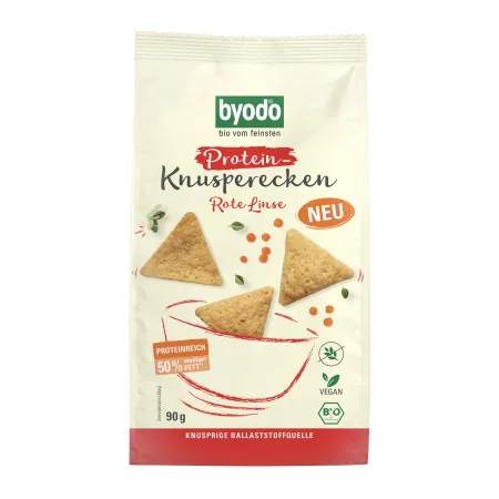 CHRUPKI PROTEINOWE Z SOCZEWICY SOLONE BEZGLUTENOWE BIO 90 g - BYODO