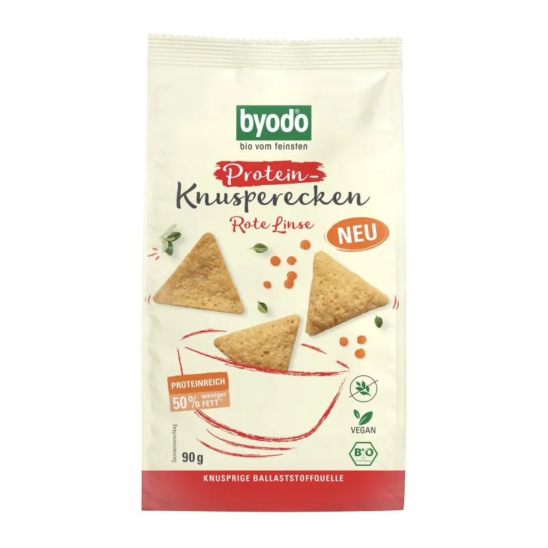 CHRUPKI PROTEINOWE Z SOCZEWICY SOLONE BEZGLUTENOWE BIO 90 g - BYODO