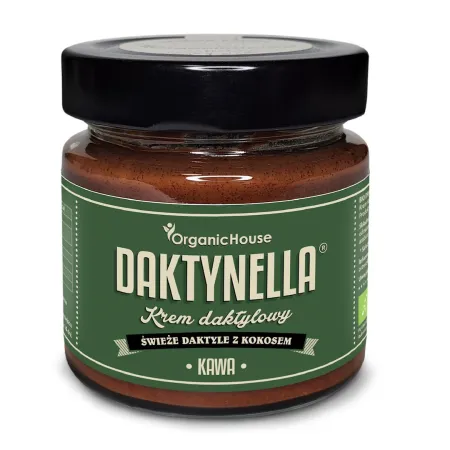 KREM KOKOS - DAKTYLE MEDJOOL - KAWA BEZGLUTENOWY BIO 190 g - ORGANICHOUSE (DAKTYNELLA)