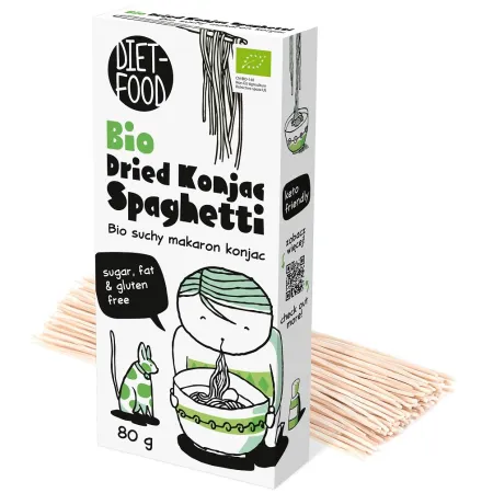 MAKARON (SUCHY KONJAC) SPAGHETTI BEZGLUTENOWY BIO 80 g - DIET-FOOD