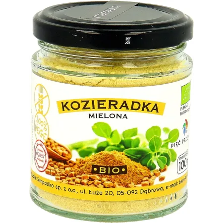 KOZIERADKA MIELONA BEZGLUTENOWA BIO 100 g - PIĘĆ PRZEMIAN