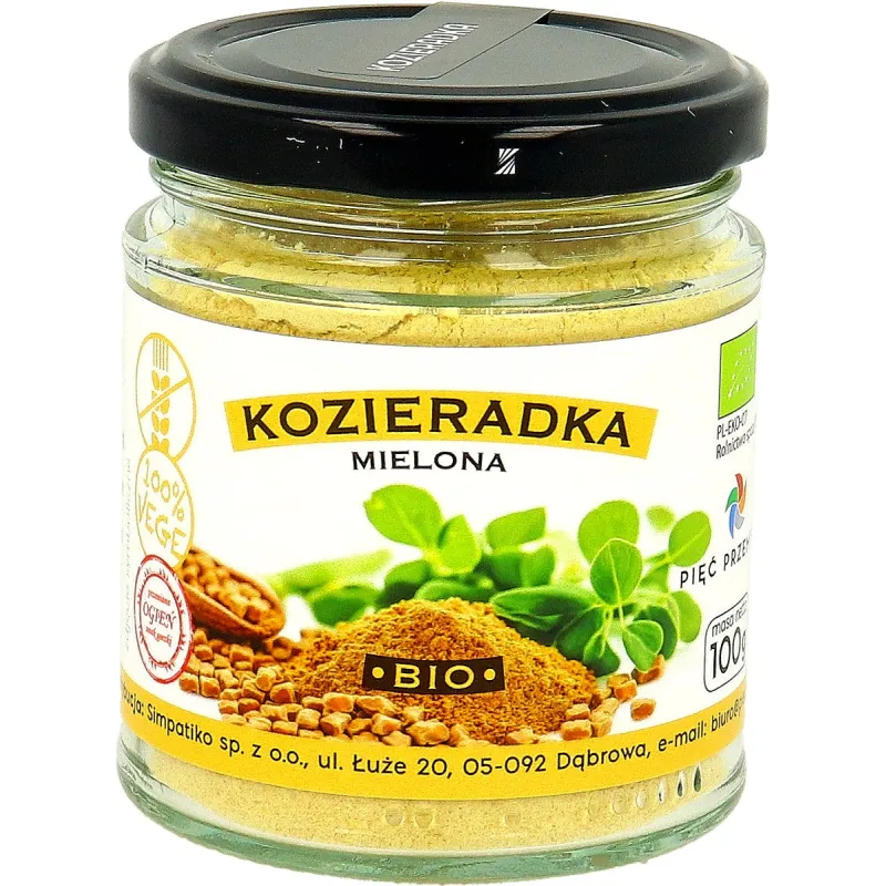 KOZIERADKA MIELONA BEZGLUTENOWA BIO 100 g - PIĘĆ PRZEMIAN