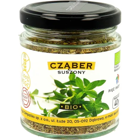 CZĄBER SUSZONY BEZGLUTENOWY BIO 40 g - PIĘĆ PRZEMIAN