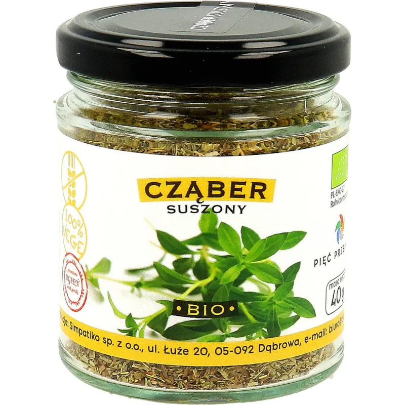 CZĄBER SUSZONY BEZGLUTENOWY BIO 40 g - PIĘĆ PRZEMIAN