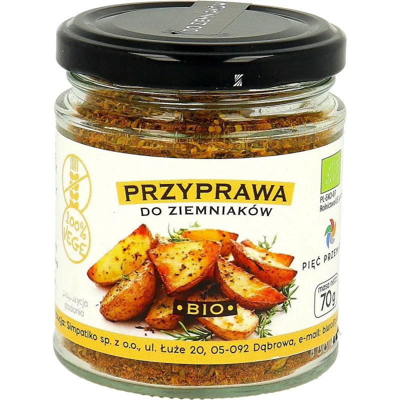 PRZYPRAWA DO ZIEMNIAKÓW BEZGLUTENOWA BIO 70 g - PIĘĆ PRZEMIAN