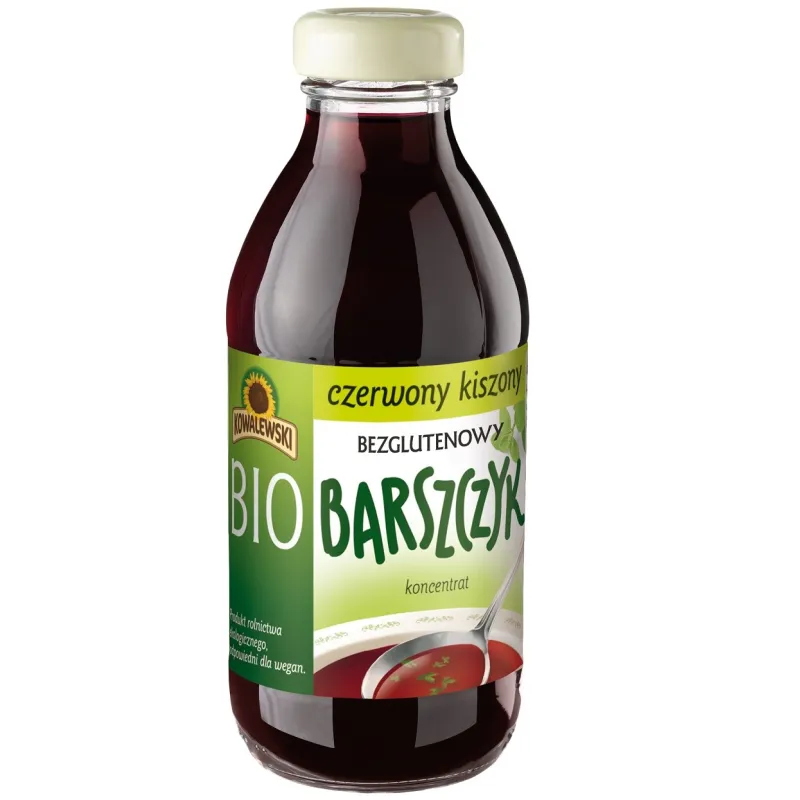 Barszcz Czerwony Kiszony BIO 320 ml - Bezglutenowy i Ekologiczny