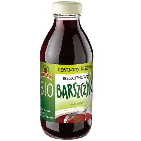 Barszcz Czerwony Kiszony BIO 320 ml - Bezglutenowy i Ekologiczny