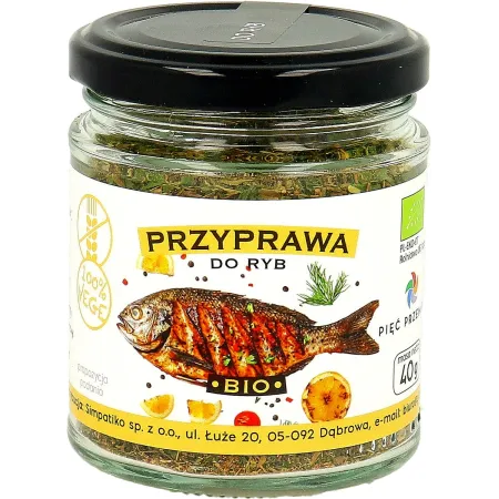 PRZYPRAWA DO RYB BEZGLUTENOWA BIO 40 g - PIĘĆ PRZEMIAN
