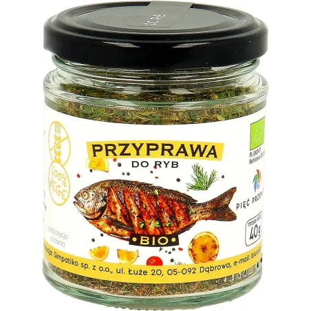 PRZYPRAWA DO RYB BEZGLUTENOWA BIO 40 g - PIĘĆ PRZEMIAN