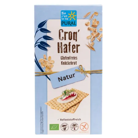 PIECZYWO CHRUPKIE BŁONNIKOWE OWSIANE BEZGLUTENOWE BIO 160 g - PURAL