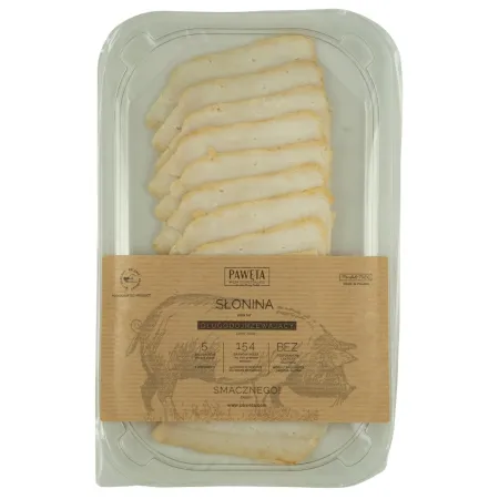 SŁONINA WIEPRZOWA DOJRZEWAJĄCA PLASTRY BEZGLUTENOWA 65 g - PAWĘTA