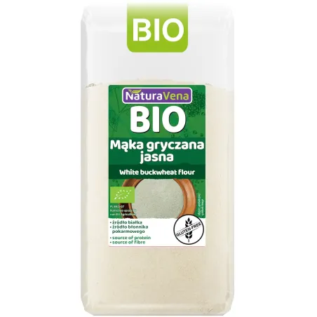 MĄKA GRYCZANA JASNA BEZGLUTENOWA BIO 500 g - NATURAVENA