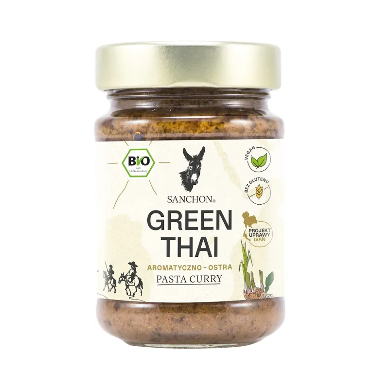 PASTA CURRY GREEN THAI BEZGLUTENOWA BIO 190 g - SANCHON