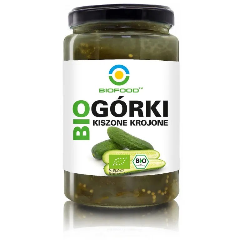 OGÓRKI KISZONE KROJONE BIO 750 g (500 g) - BIOFOOD