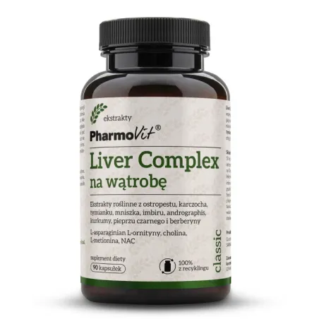 KAPSUŁKI NA WSPARCIE WĄTROBY LIVER COMPLEX 90 szt. - PHARMOVIT (CLASSIC)