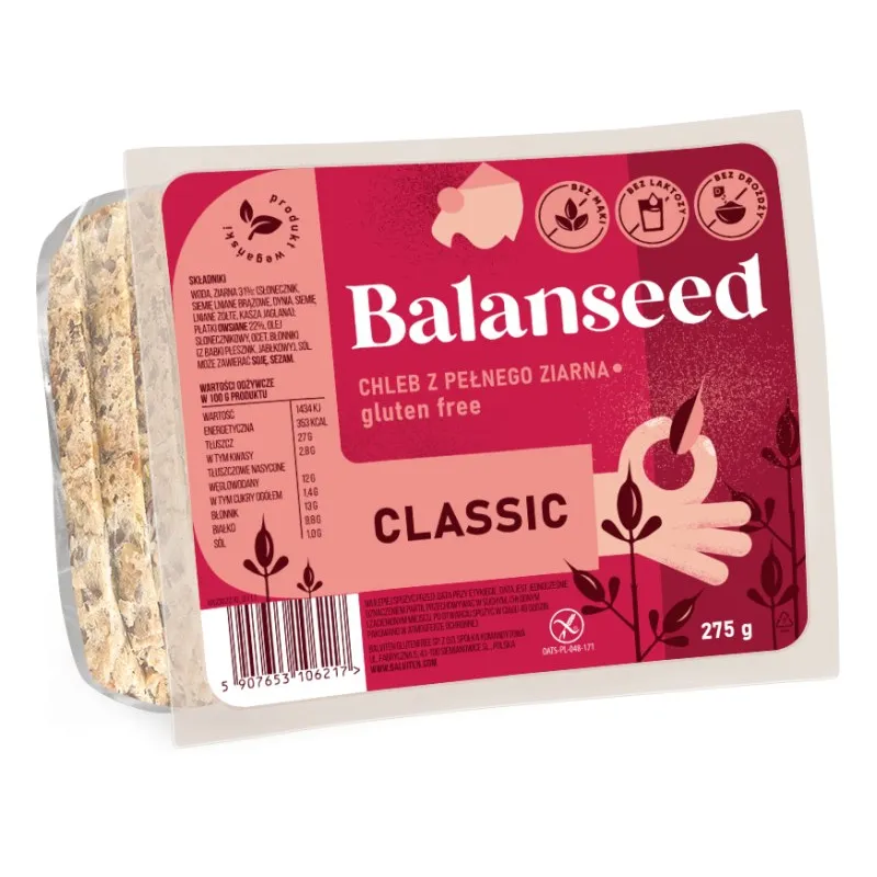 CHLEB Z PEŁNEGO ZIARNA KROJONY BEZGLUTENOWY 275 g - BALVITEN