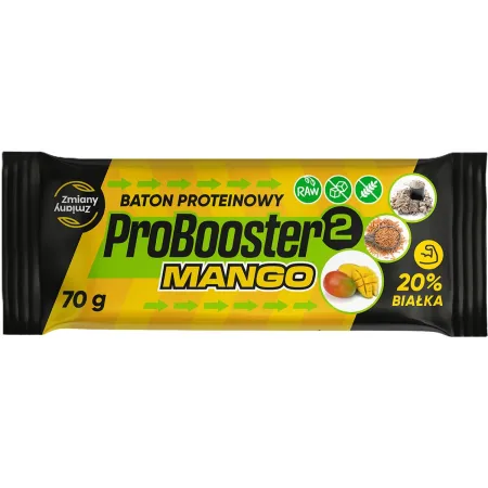 BATON PROTEINOWY Z MANGO PROBOOSTER BEZGLUTENOWY 70 g - ZMIANY ZMIANY