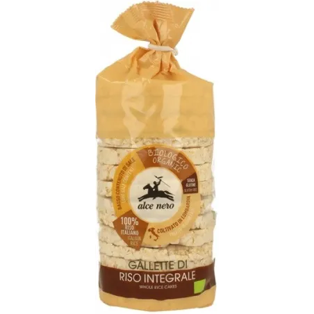 WAFLE RYŻOWE PEŁNOZIARNISTE BEZGLUTENOWE BIO 100 g - ALCE NERO