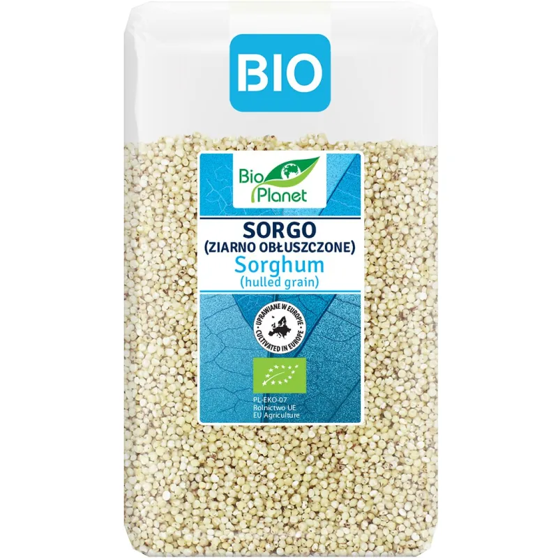 SORGO BIAŁE OBŁUSZCZONE BEZGLUTENOWE BIO 1 kg - BIO PLANET