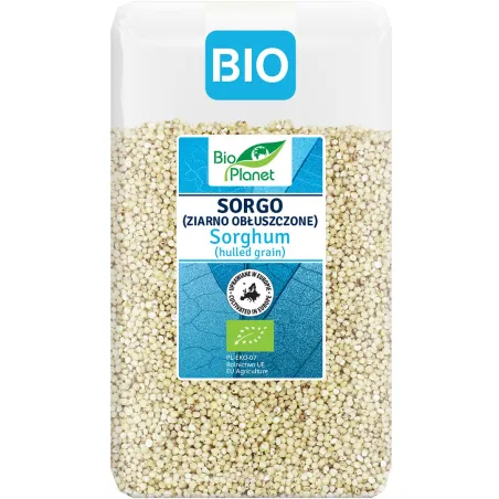 SORGO BIAŁE OBŁUSZCZONE BEZGLUTENOWE BIO 1 kg - BIO PLANET
