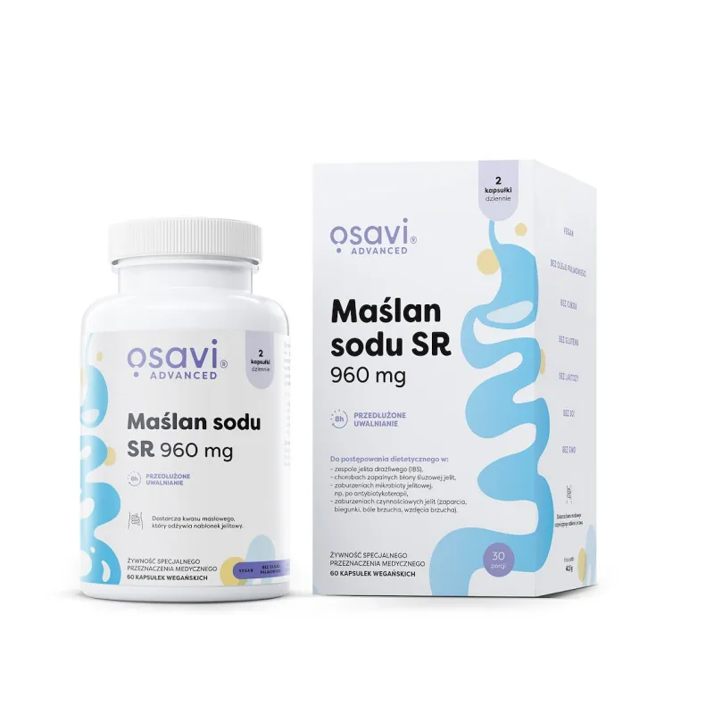 MAŚLAN SODU (960 mg) BEZGLUTENOWY 60 KAPSUŁEK - OSAVI