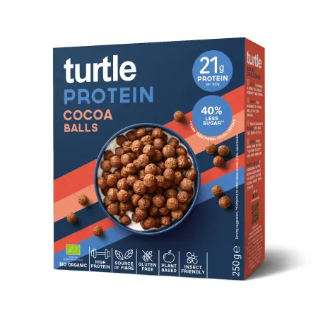 KULKI PROTEINOWE KAKAOWE BEZGLUTENOWE BIO 250 g - TURTLE